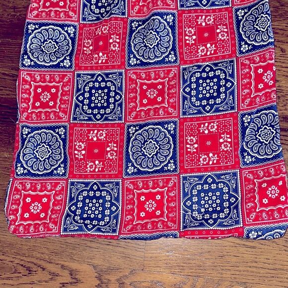 NWT Vtg.60s/70s Now Designs Red, White and Blue Bandana Print laundry bag - Picture 3 of 8